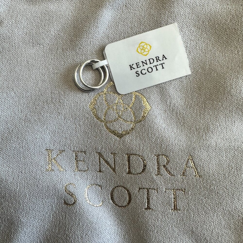 Kendra Scott Keeley 10mm Huggie Earrings in Sterling Silver NWT
